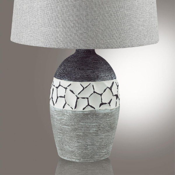8118/1T COMFI LN25 000 серый, керамика/текстиль Настольная лампа E27 1*60W 220V AVALONA