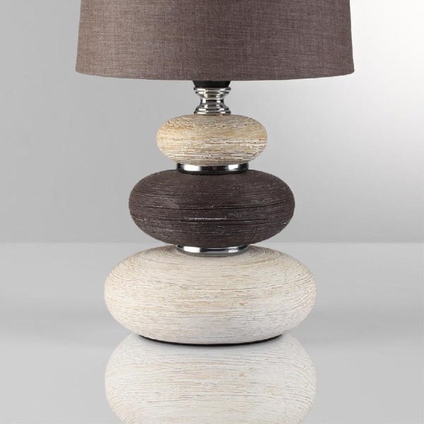 8126/1T COMFI LN25 000 коричневый/бежевый/белый, керамика/текстиль Настольная лампа Е14 1*40W 220V LATZA