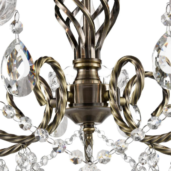 8190/5 CLASSI LN25 24 античная бронза, металл/хрусталь Люстра E14 5*40W 220V LINN