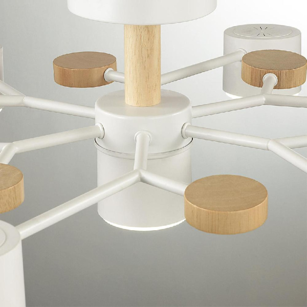 8195/7C COMFI LN25 262 белый, металл/дерево/пластик Потолочный светильник LED GX53 7*9W 220V RONDO