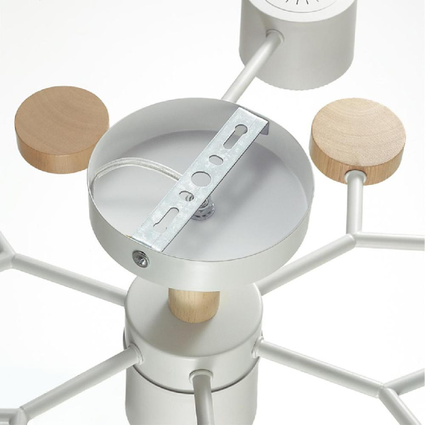 8195/7C COMFI LN25 262 белый, металл/дерево/пластик Потолочный светильник LED GX53 7*9W 220V RONDO