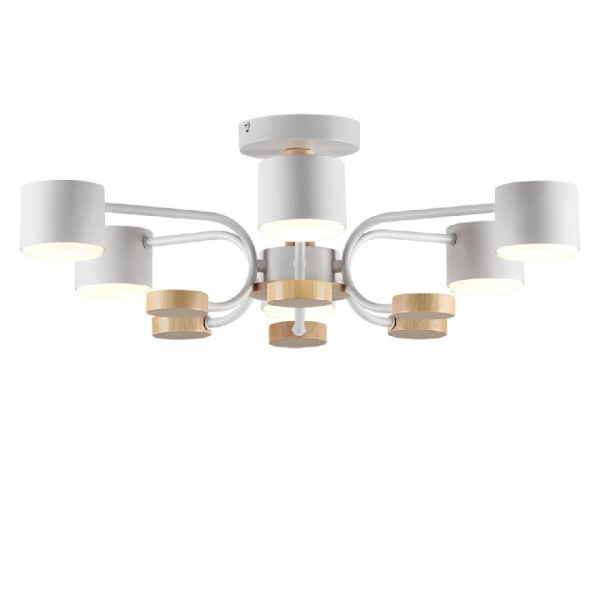 8231/6C COMFI LN25 262 белый, металл/дерево/пластик Светильник потолочный LED GX53 6*9W 220V RONDO