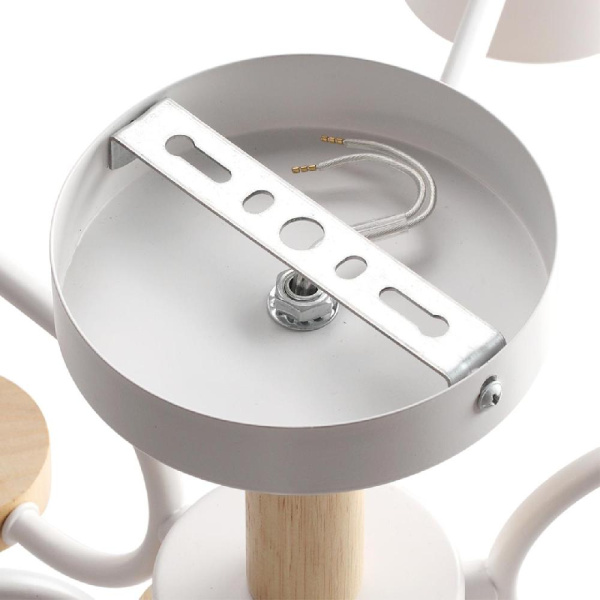 8231/6C COMFI LN25 262 белый, металл/дерево/пластик Светильник потолочный LED GX53 6*9W 220V RONDO