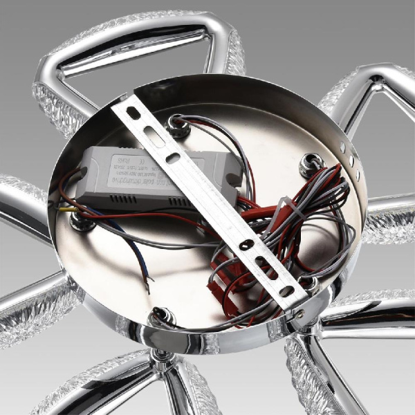 8239/5CL LEDIO LN25 000 хром, металл/пластик Люстра потолочная с ПДУ LED 65W 3000-6000K 220V RUANA