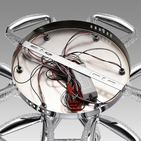 8239/9CL LEDIO LN25 000 хром, металл/пластик Люстра потолочная с ПДУ LED 120W 3000-6000K 220V RUANA