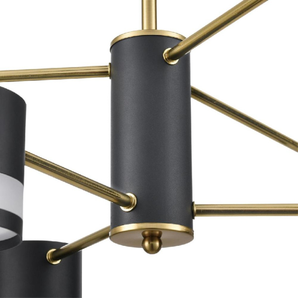 8240/6C COMFI LN25 197 черный/латунь, металл/акрил Люстра потолочная LED GX53 6*7W 220V LANIKA