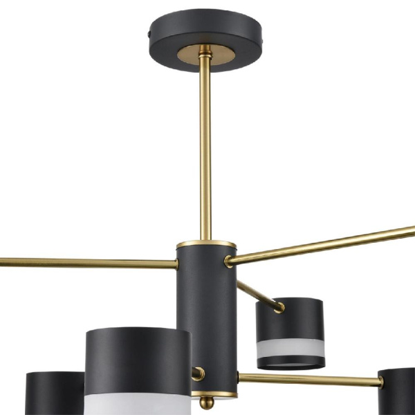 8240/6C COMFI LN25 197 черный/латунь, металл/акрил Люстра потолочная LED GX53 6*7W 220V LANIKA