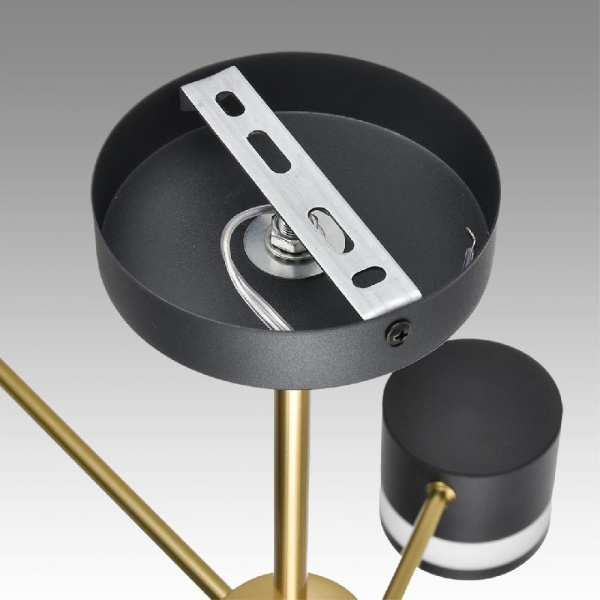 8240/6C COMFI LN25 197 черный/латунь, металл/акрил Люстра потолочная LED GX53 6*7W 220V LANIKA