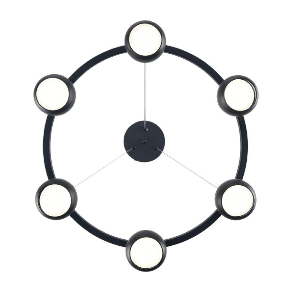 8242/6 COMFI LN25 203 черный металл Светильник подвесной LED GX53 6*7W 220V LUAZANA