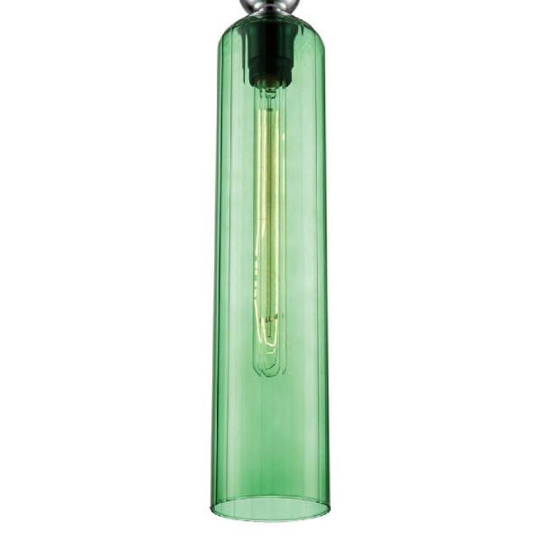 8064/1A MODERNI LN25 298 хром/зеленый, металл/стекло Подвесной светильник E27 1*60W 220V LORENZO