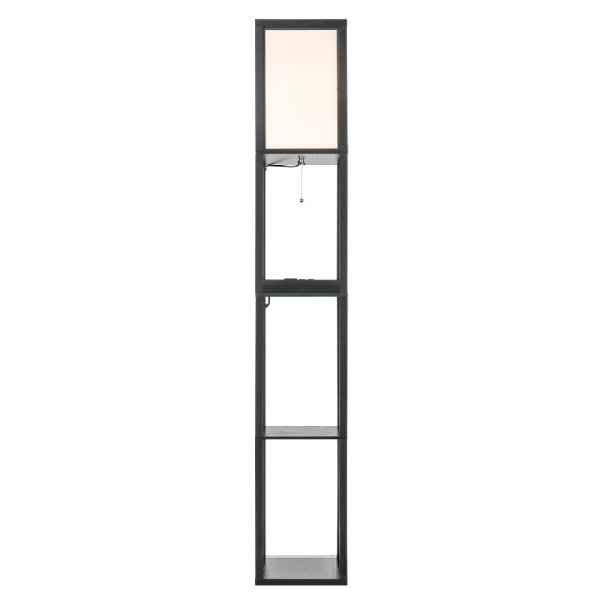 8093/1F COMFI LN25 361 черный/белый, дерево/текстиль Торшер Е27 1*60W 220V PRACTIC