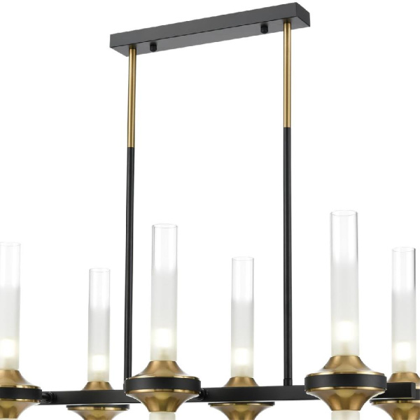 8112/12 NEOCLASSI LN25 26 черный/бронза/прозрачный, металл/стекло Люстра потолочная G9 12*30W 220V TAMARESA