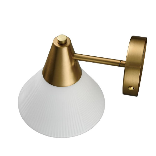 8113/1W MODERNI LN25 184 латунь/белый, металл/стекло Бра E27 1*60W 220V CORNE