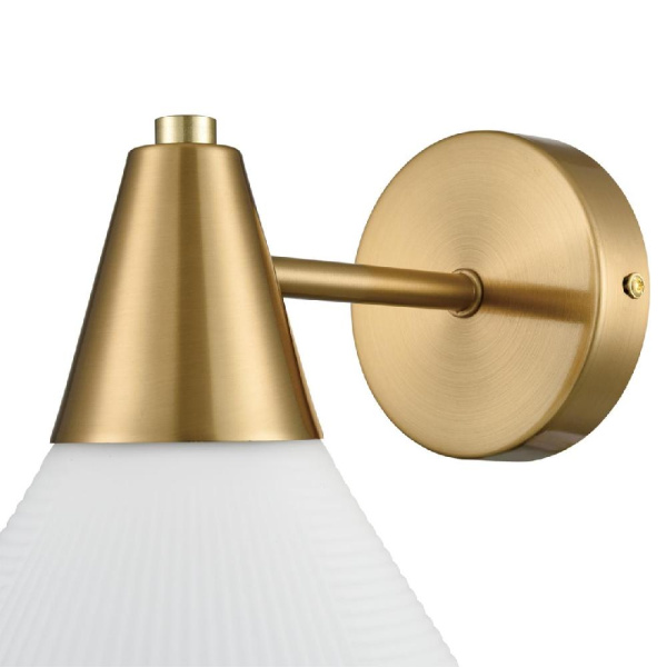 8113/1W MODERNI LN25 184 латунь/белый, металл/стекло Бра E27 1*60W 220V CORNE