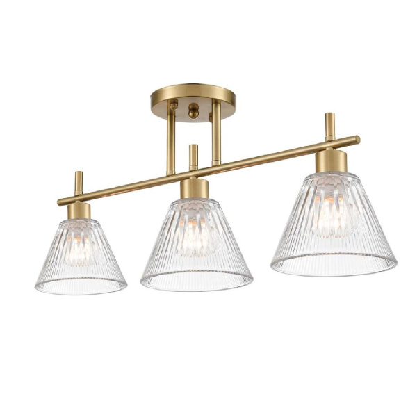 8188/3C COMFI LN25 190 латунь/прозрачный, металл/стекло Потолочный светильник E14 3*40W 220V VIVIAN