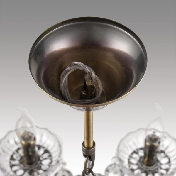 8190/8 CLASSI LN25 24 античная бронза, металл/хрусталь Люстра E14 8*40W 220V LINN