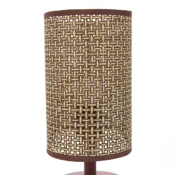 8202/1T COUNTY LN25 392 кофейный/коричневый, дерево/текстиль Настольная лампа E27 1*60W 220V MADERANA