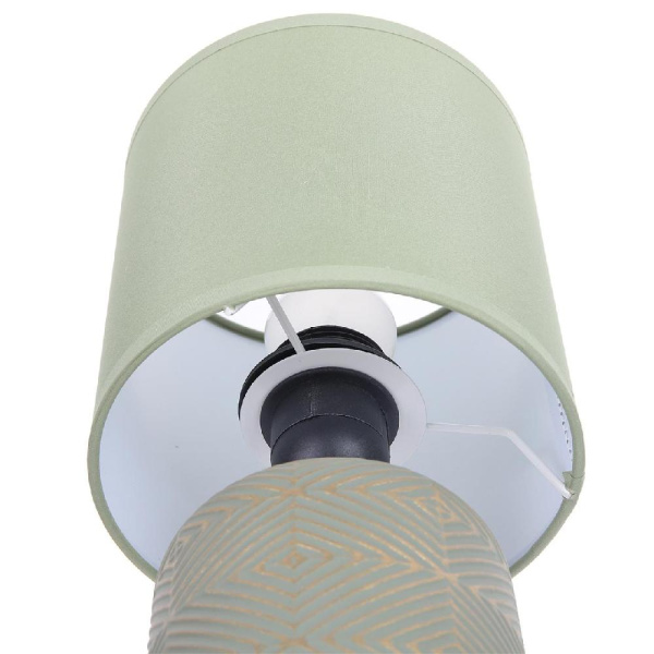 8222/1T MODERNI LN25 385 зеленый, керамика/текстиль Настольная лампа Е27 1*60W 220V NIANA