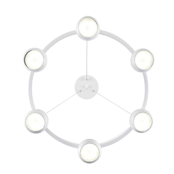 8254/6 COMFI LN25 204 белый, металл Светильник подвесной LED GX53 6*7W 220V LUAZANA