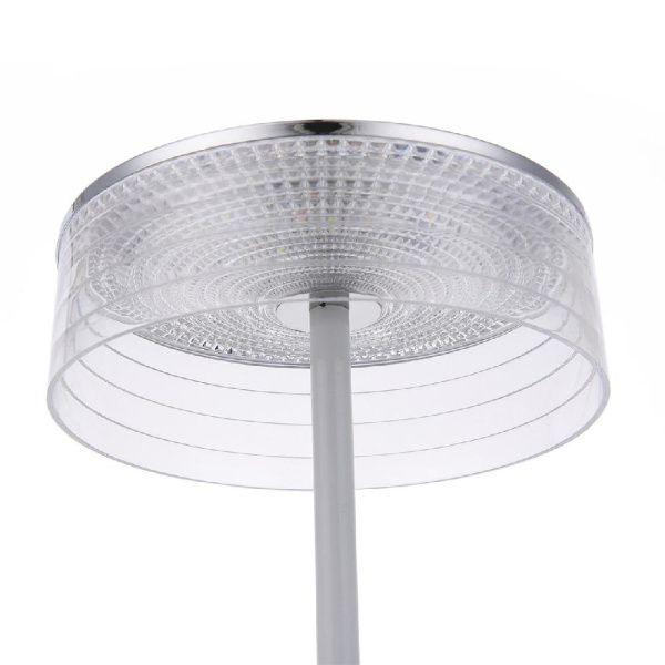 8252/1TL LEDIO LN25 393 серебро/белый/прозрачный, металл/акрил Настольная лампа LED 7W 400К 220V SATIANA