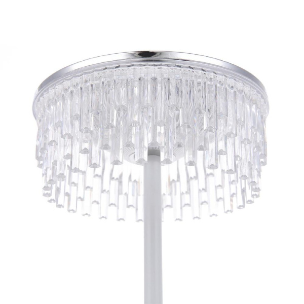 8253/1TL LEDIO LN25 393 серебро/белый/прозрачный, металл/акрил Настольная лампа LED 7W 4000К 220V SATIANA