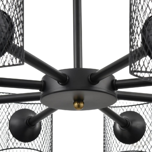 8238/8C COUNTY LN25 258 черный, металл Люстра потолочная Е27 8*60W 220V TIDINA