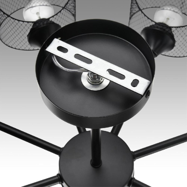 8238/8C COUNTY LN25 258 черный, металл Люстра потолочная Е27 8*60W 220V TIDINA