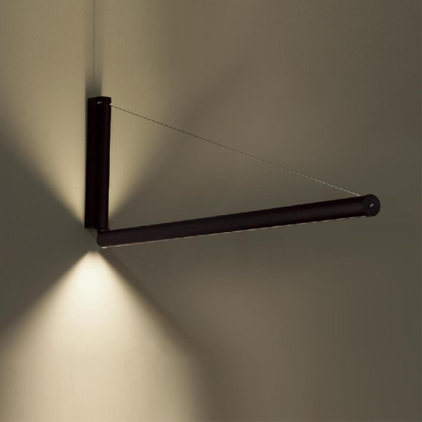 7023/52WL HIGHTECH ODL25 245 Настенный светильник поворотный на 180° вверх/вниз черный/акрил/металл IP20 LED 52W 3000K 220-240V DELTA