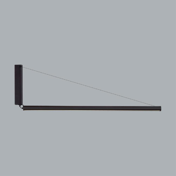 7023/52WL HIGHTECH ODL25 245 Настенный светильник поворотный на 180° вверх/вниз черный/акрил/металл IP20 LED 52W 3000K 220-240V DELTA