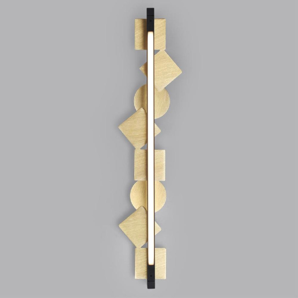 6691/12WL HIGHTECH ODL_EX25 129 Настенный светильник черный/.бронза браширов./металл/акрил поворотный на 360° IP20 LED 12W 3000K 220V GEOS