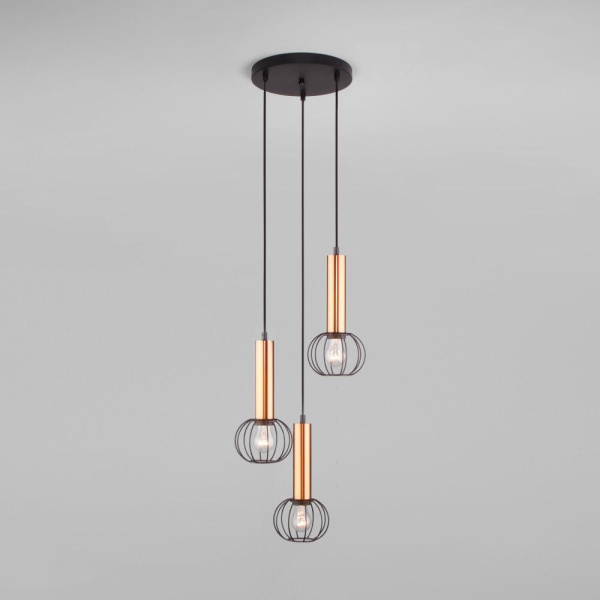 Подвесной светильник в стиле лофт 50178/3 черный / бронза