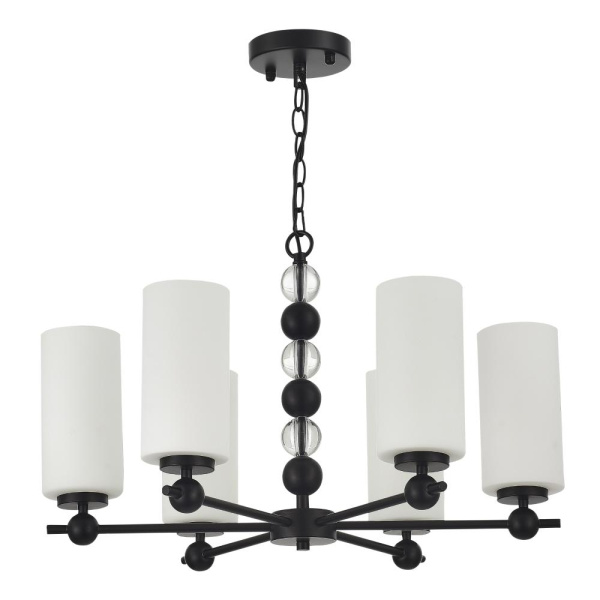 SL2003.403.06 Светильник подвесной ST-Luce черный/белый E27 6*40W AURORA