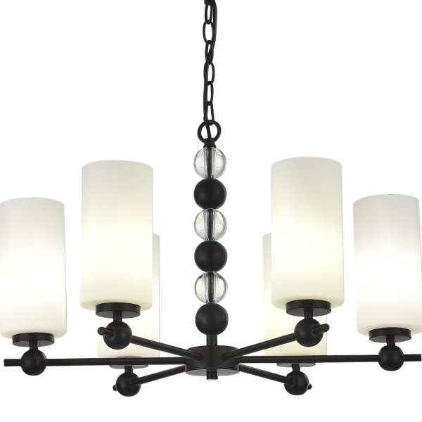 SL2003.403.06 Светильник подвесной ST-Luce черный/белый E27 6*40W AURORA