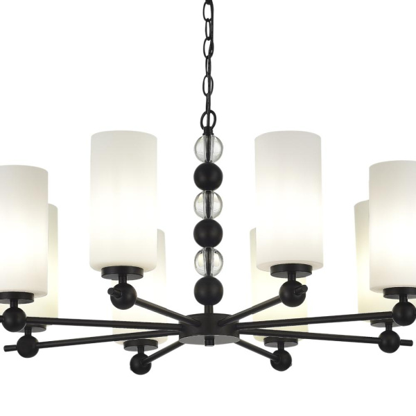 SL2003.403.08 Светильник подвесной ST-Luce черный/белый E27 8*40W AURORA