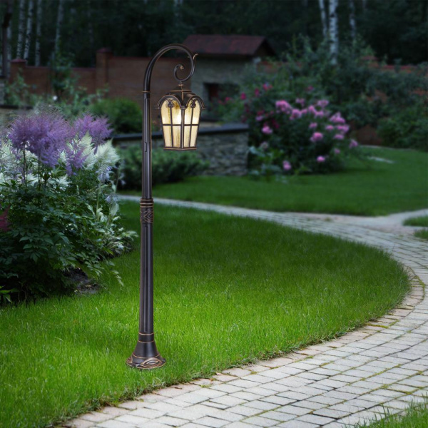 Mira F черное золото уличный светильник на столбе IP33 GL 1001F