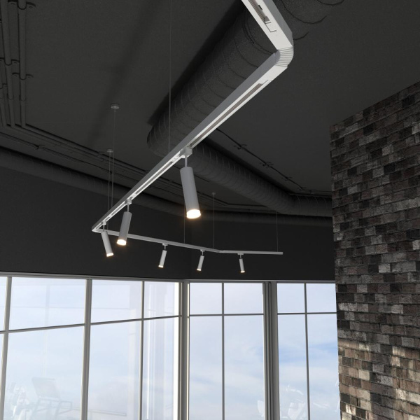 Basic System Гибкий коннектор для  шинопровода белый TRC-1-1-FLEX-WH