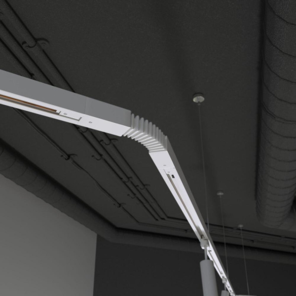 Basic System Гибкий коннектор для  шинопровода белый TRC-1-1-FLEX-WH