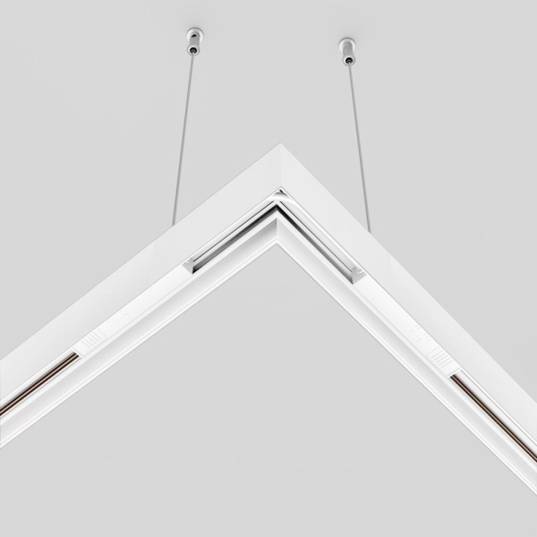 Коннектор питания угловой 15 см Exility белый