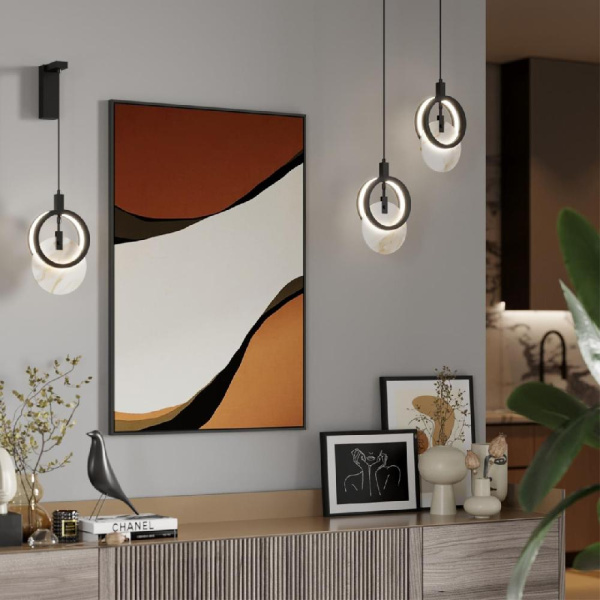 5422/17WL HIGHTECH ODL_EX25 105 черный/металл/алебастр Настенный светильник LED 17W 3000K 986Лм MERCURY