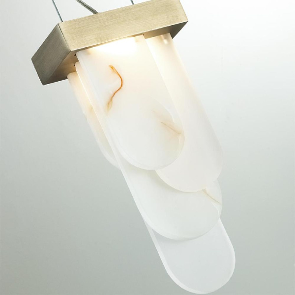 5437/12L HIGHTECH ODL_EX25 101 бронзовый брашинг/металл/смола под алебастр/акрил Подвес LED 12W 3000K 1489Лм FOROS