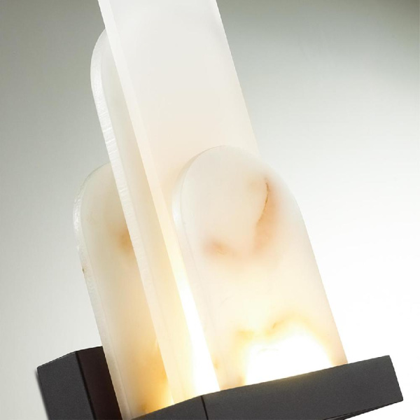 5438/12WL HIGHTECH ODL_EX25 101 черный/металл/смола под алебастр /акрил Настенный светильник LED 12W 3000K 1489Лм FOROS