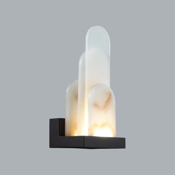 5438/12WL HIGHTECH ODL_EX25 101 черный/металл/смола под алебастр /акрил Настенный светильник LED 12W 3000K 1489Лм FOROS