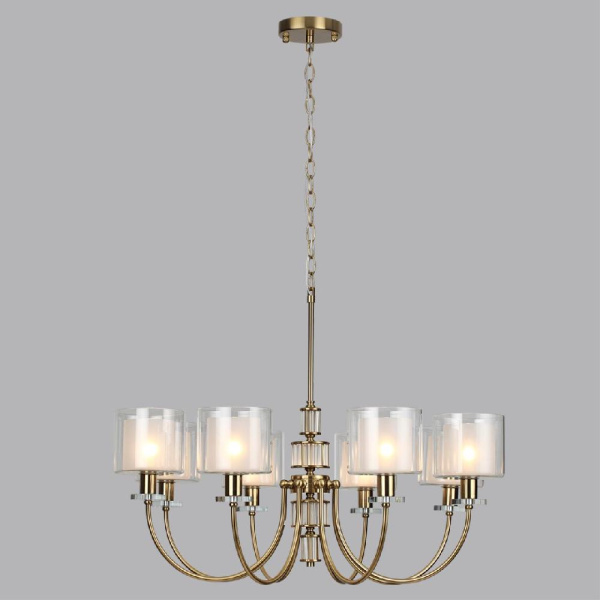 5088/8 CLASSIC ODL25 655 античная бронза/стекло Люстра E14 8*40W SAGA