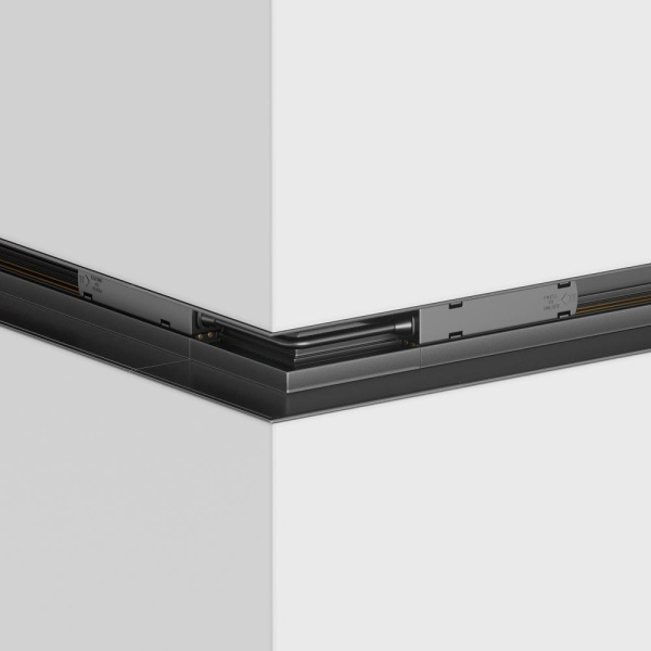 Угловой коннектор внешний Gravity встраиваемый черный