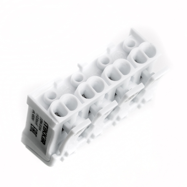 Клемма монтажная с/з STEKKER для подключения фазных проводников, 4 контактные группы (3 ввода, 3 вывода на полюс), LD294-5104