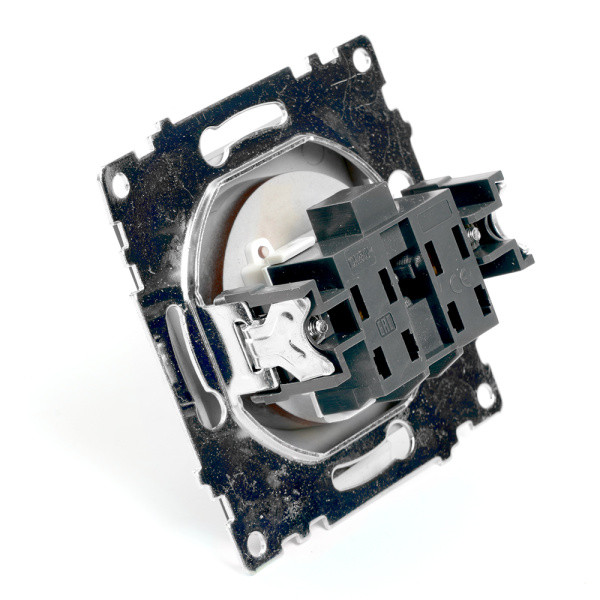 Розетка 1-местная б/з (механизм), STEKKER GLS10-7109-04, 250V, 10А с защитной шторкой, серия Катрин, шоколад