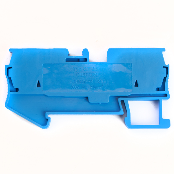 Зажим пружинный, 4-проводной проходной ЗНИ - 2,5 (JXB ST 2,5), синий STEKKER