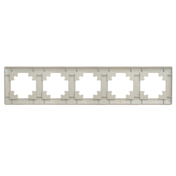 Рамка STEKKER, PFR00-7005-02 5-местная, пластик, серия Катрин, шампань