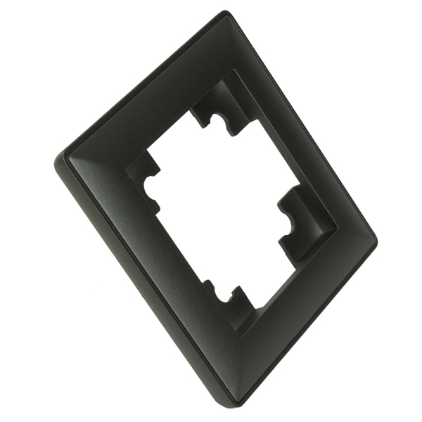 Рамка STEKKER, PFR00-7001-06 1-местная, пластик, серия Катрин,графит