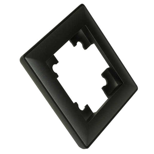 Рамка STEKKER, PFR00-7001-05 1-местная, пластик, серия Катрин, черный